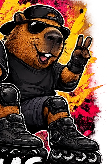 Sossego, capivara fazendo sinal de paz
